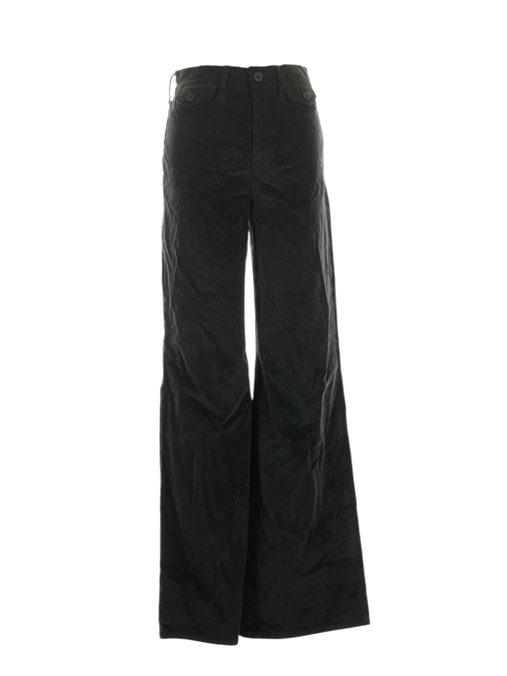 J. Crew Wide Leg Trousers in Washed Velvet Size 26 Black Holiday New Year's NWT